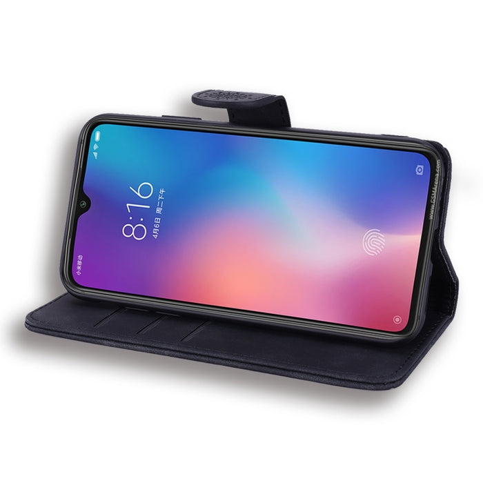Estuche de cuero en relieve con diseño plegable doble con patrón de becerro con billetera y soporte y ranuras para tarjetas, for Xiaomi Redmi 7A, for Xiaomi Redmi Note 6 / Note 6 Pro, for Xiaomi Redmi 6 / 6A, for Xiaomi Redmi K20 / K20 Pro             ...
