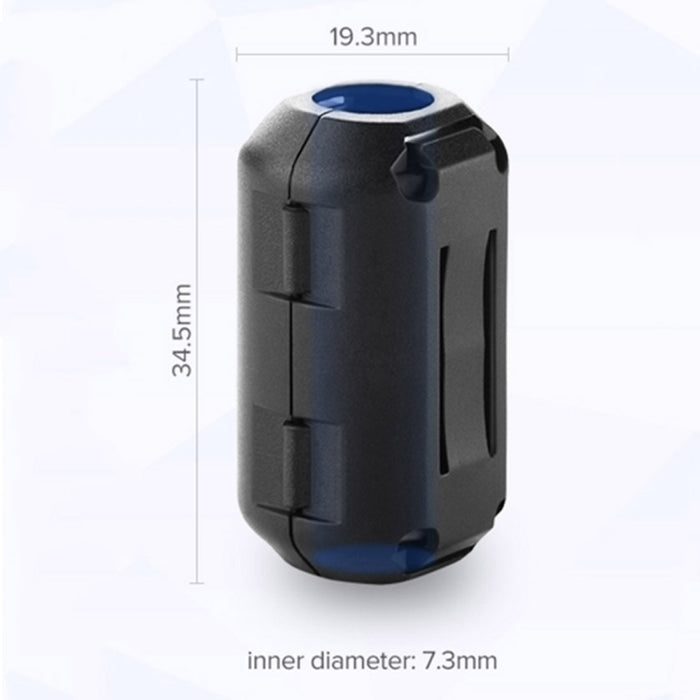 Anillo magnético antiinterferencias con filtro tipo broche desmontable UGREEN para cable de audio y video redondo, diámetro: 7,3 mm