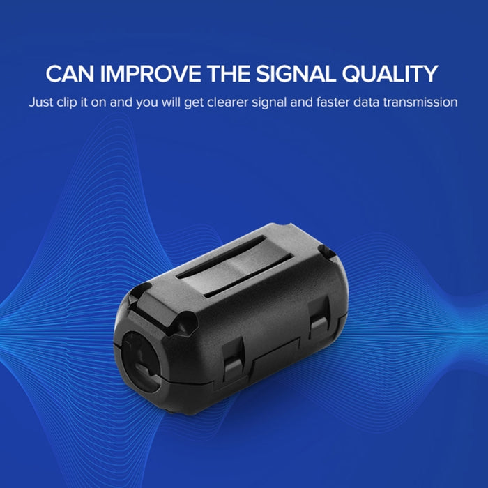 Anillo magnético antiinterferencias con filtro tipo broche desmontable UGREEN para cable de audio y video redondo, diámetro: 7,3 mm