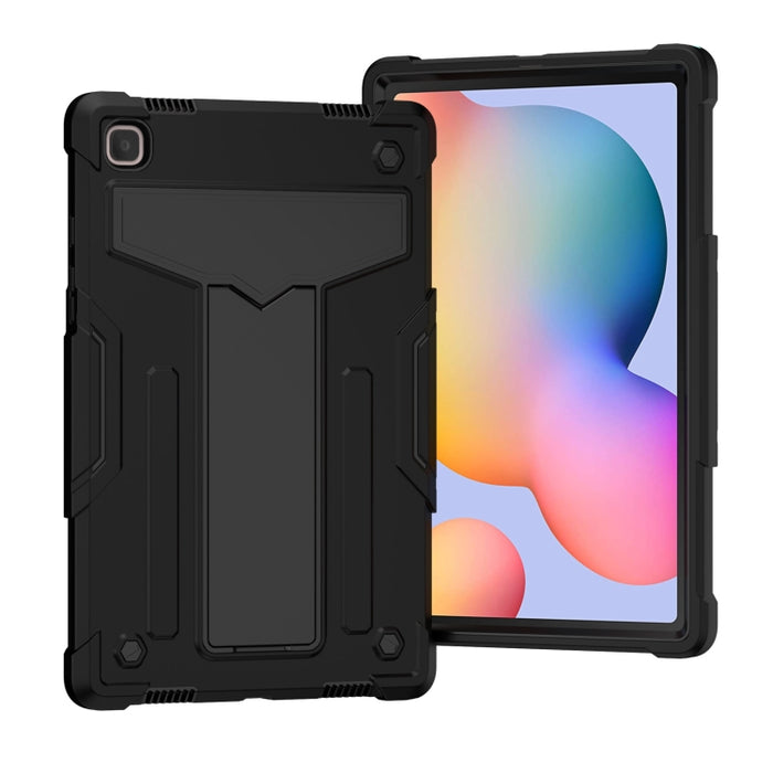 Soporte en forma de T Color de contraste PC a prueba de golpes + Funda protectora de silicona