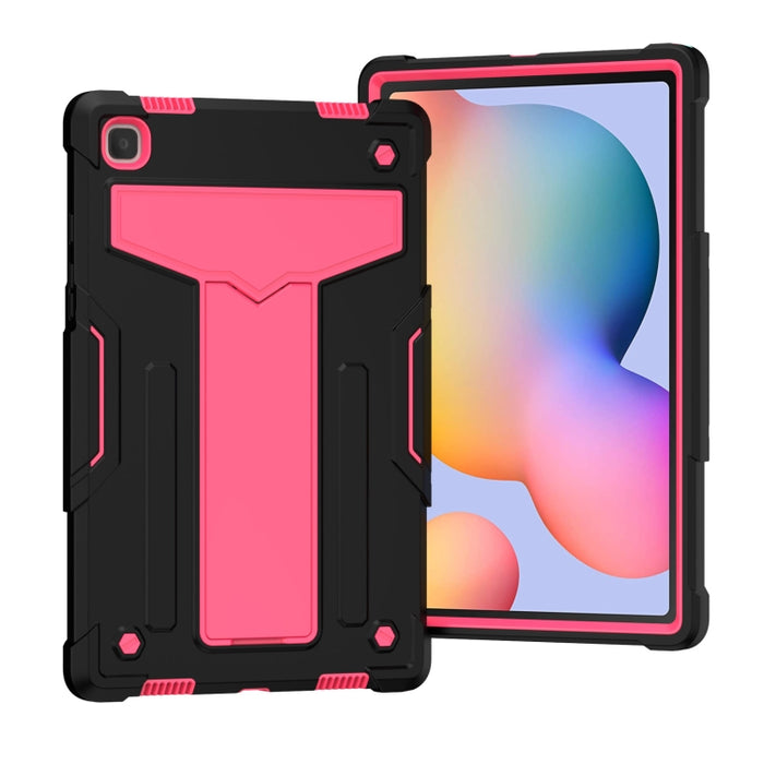 Soporte en forma de T Color de contraste PC a prueba de golpes + Funda protectora de silicona