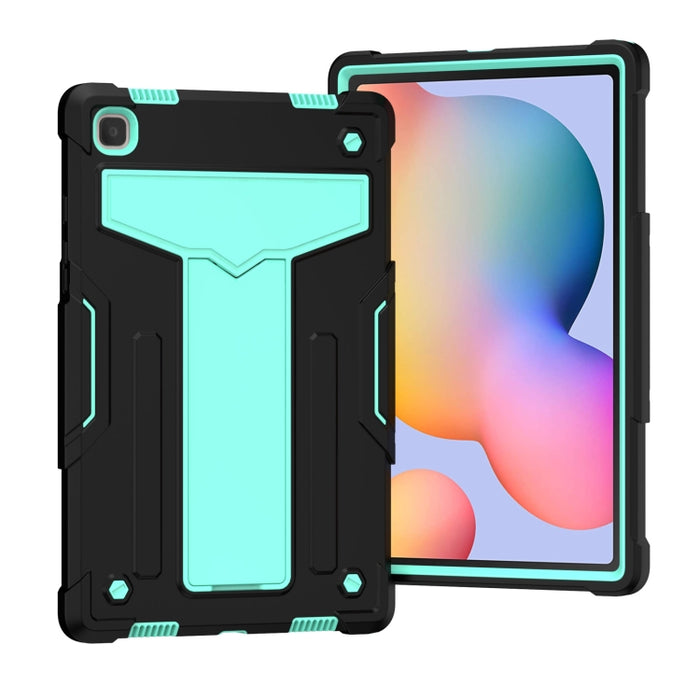 Soporte en forma de T Color de contraste PC a prueba de golpes + Funda protectora de silicona
