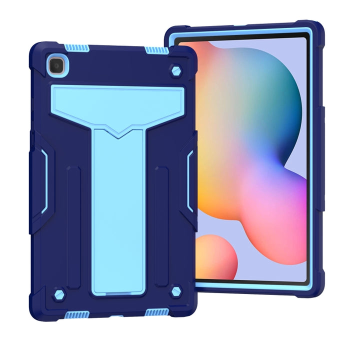 Soporte en forma de T Color de contraste PC a prueba de golpes + Funda protectora de silicona