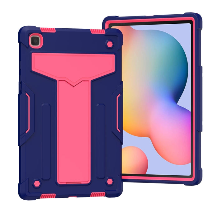 Soporte en forma de T Color de contraste PC a prueba de golpes + Funda protectora de silicona