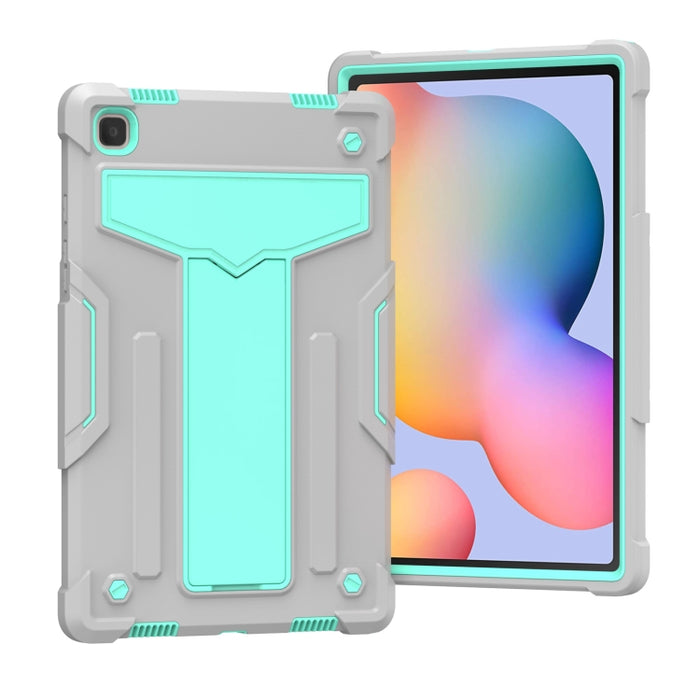 Soporte en forma de T Color de contraste PC a prueba de golpes + Funda protectora de silicona