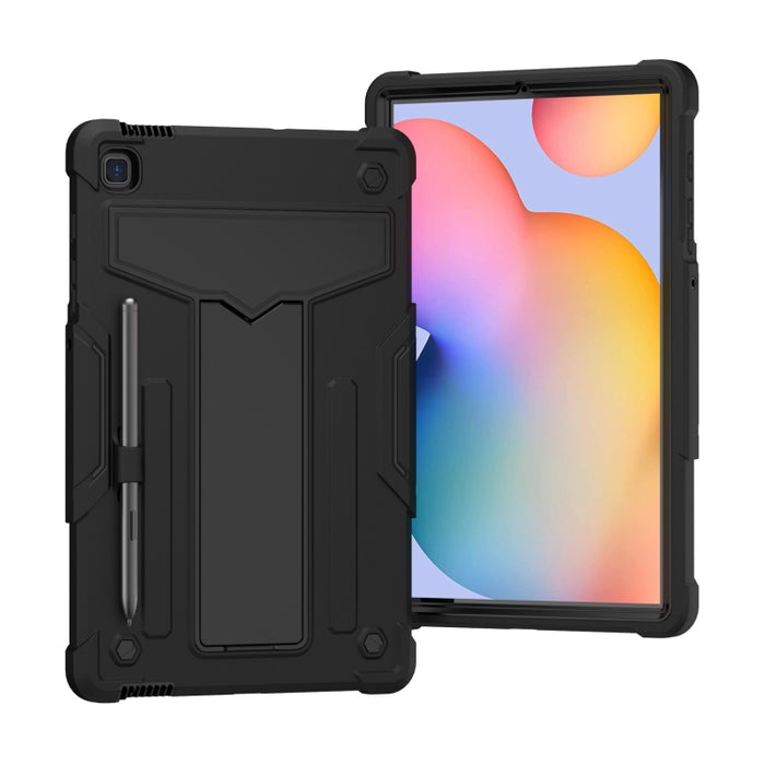 Soporte en forma de T Color de contraste PC a prueba de golpes + Funda protectora de silicona