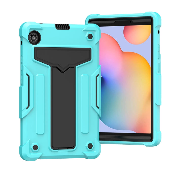 Soporte en forma de T Color de contraste PC a prueba de golpes + Funda protectora de silicona