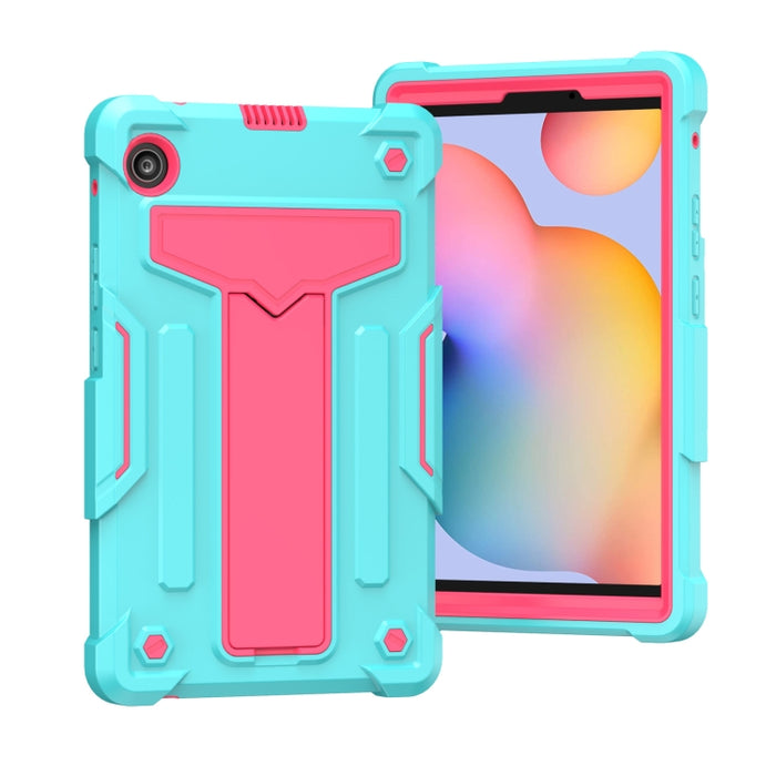 Soporte en forma de T Color de contraste PC a prueba de golpes + Funda protectora de silicona