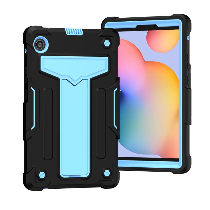Soporte en forma de T Color de contraste PC a prueba de golpes + Funda protectora de silicona