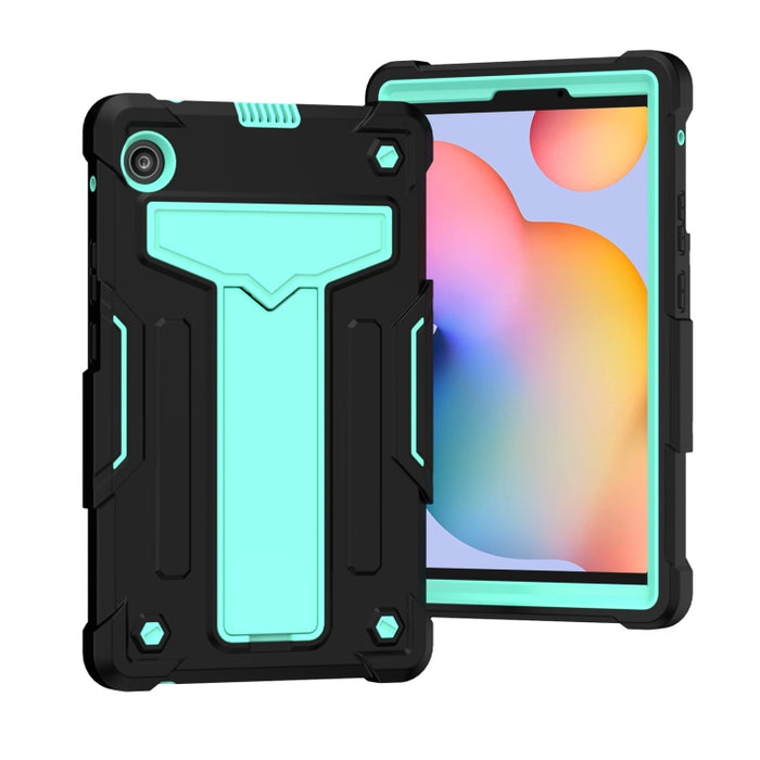 Soporte en forma de T Color de contraste PC a prueba de golpes + Funda protectora de silicona