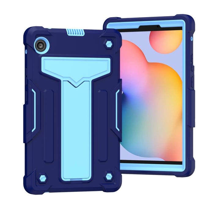 Soporte en forma de T Color de contraste PC a prueba de golpes + Funda protectora de silicona