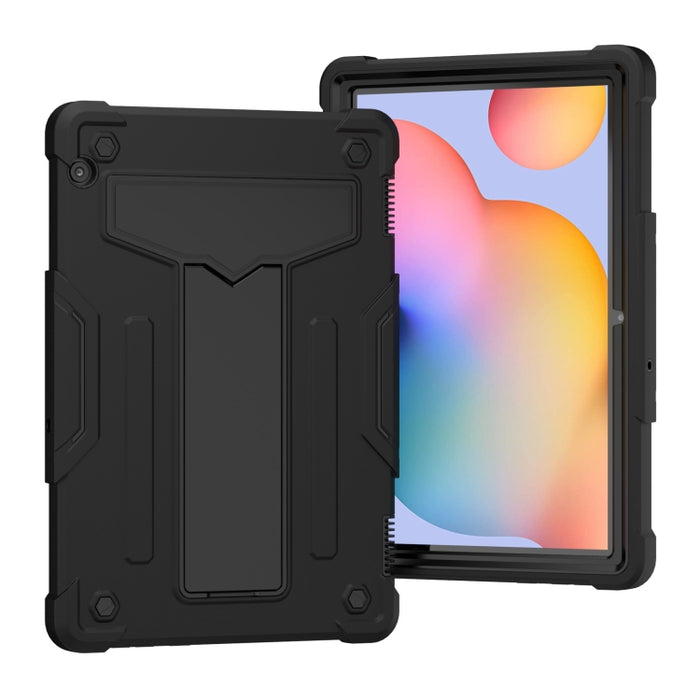 Soporte en forma de T Color de contraste PC a prueba de golpes + Funda protectora de silicona