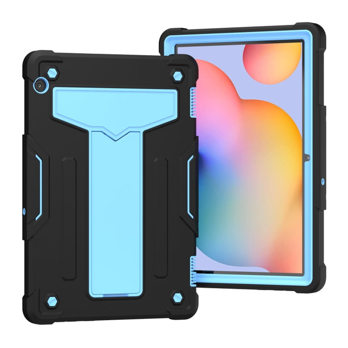 Soporte en forma de T Color de contraste PC a prueba de golpes + Funda protectora de silicona