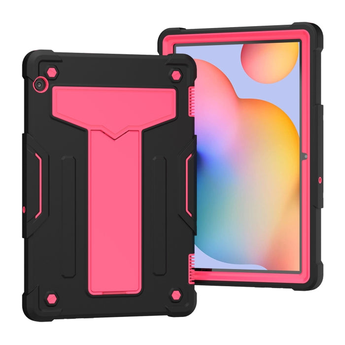 Soporte en forma de T Color de contraste PC a prueba de golpes + Funda protectora de silicona