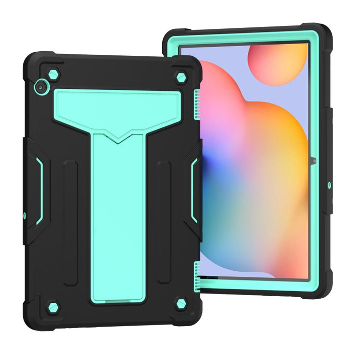 Soporte en forma de T Color de contraste PC a prueba de golpes + Funda protectora de silicona