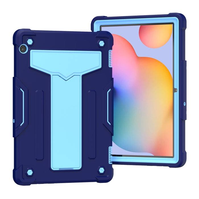 Soporte en forma de T Color de contraste PC a prueba de golpes + Funda protectora de silicona