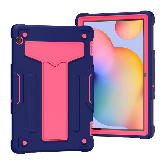 Soporte en forma de T Color de contraste PC a prueba de golpes + Funda protectora de silicona