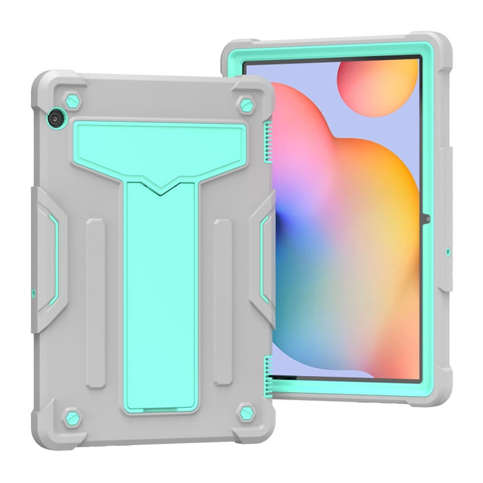 Soporte en forma de T Color de contraste PC a prueba de golpes + Funda protectora de silicona