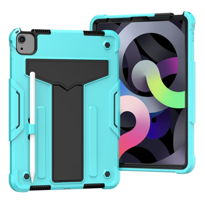 Soporte en forma de T Color de contraste PC a prueba de golpes + Funda protectora de silicona