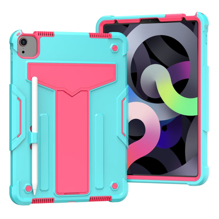 Soporte en forma de T Color de contraste PC a prueba de golpes + Funda protectora de silicona