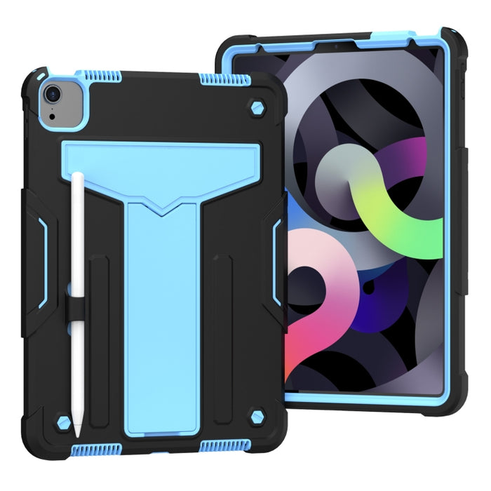 Soporte en forma de T Color de contraste PC a prueba de golpes + Funda protectora de silicona