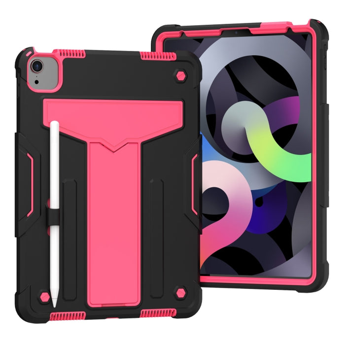 Soporte en forma de T Color de contraste PC a prueba de golpes + Funda protectora de silicona