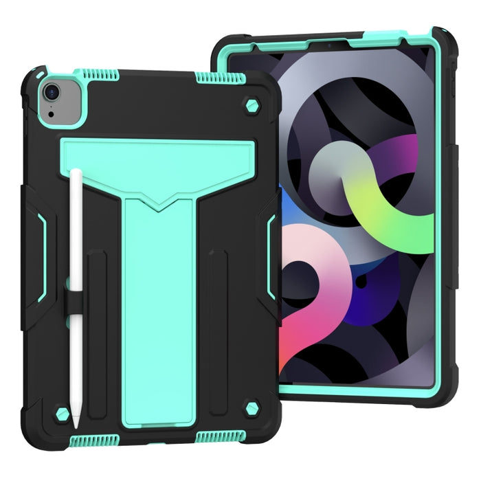Soporte en forma de T Color de contraste PC a prueba de golpes + Funda protectora de silicona