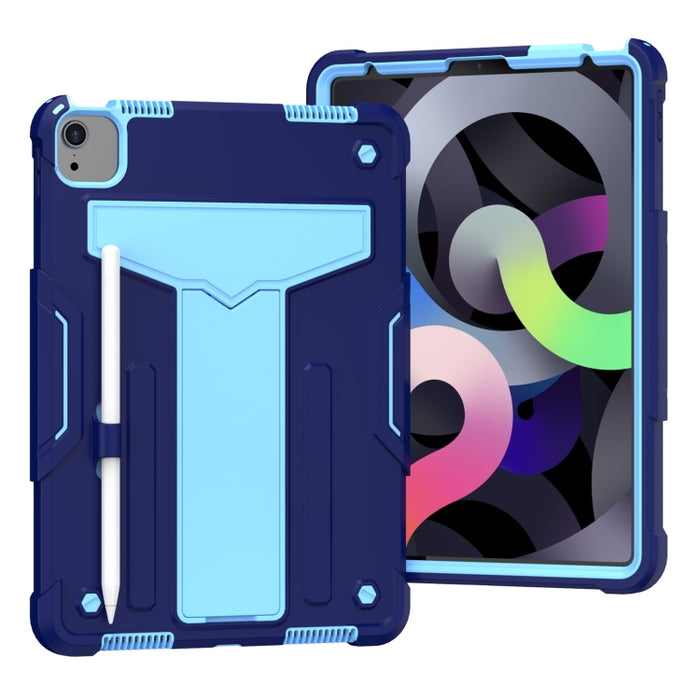 Soporte en forma de T Color de contraste PC a prueba de golpes + Funda protectora de silicona