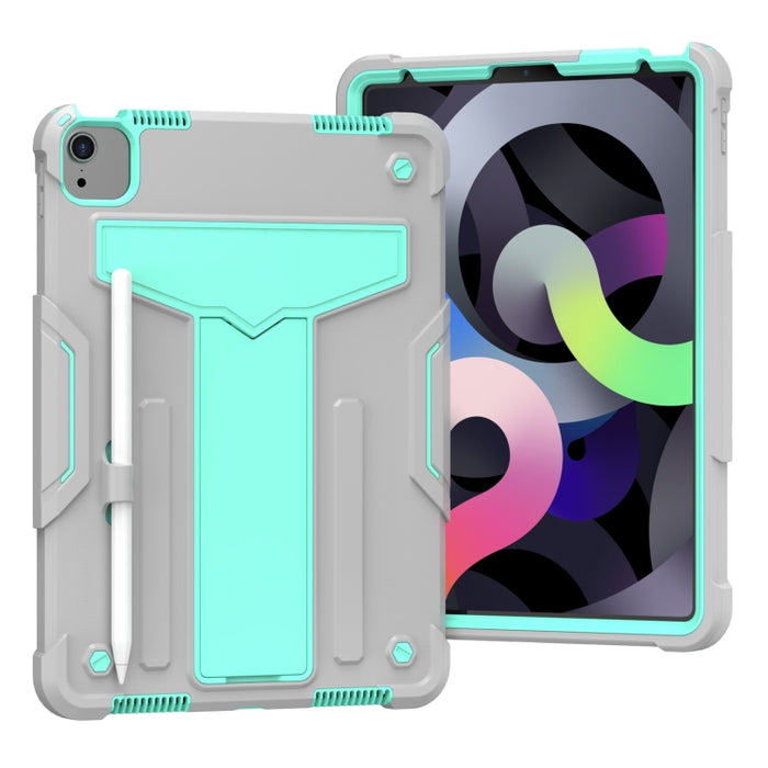 Soporte en forma de T Color de contraste PC a prueba de golpes + Funda protectora de silicona