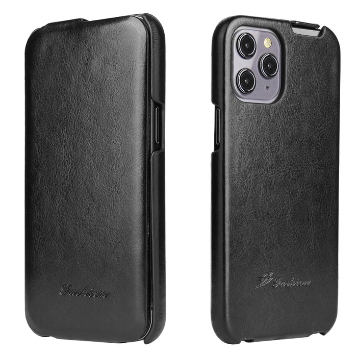Funda de cuero PU con tapa vertical y textura de cera de aceite retro Fierre Shann, For iPhone 12 mini, For iPhone 12 / 12 Pro, For iPhone 12 Pro Max