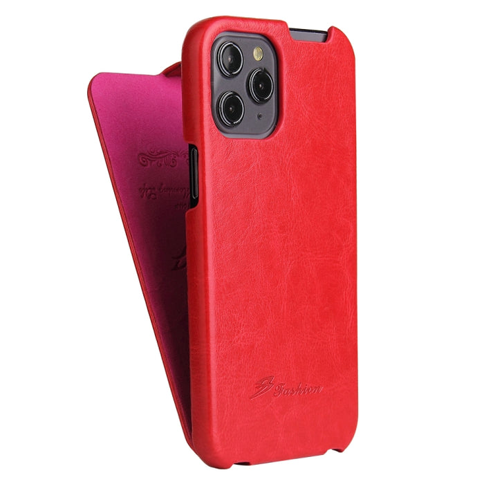 Funda de cuero PU con tapa vertical y textura de cera de aceite retro Fierre Shann, For iPhone 12 mini, For iPhone 12 / 12 Pro, For iPhone 12 Pro Max