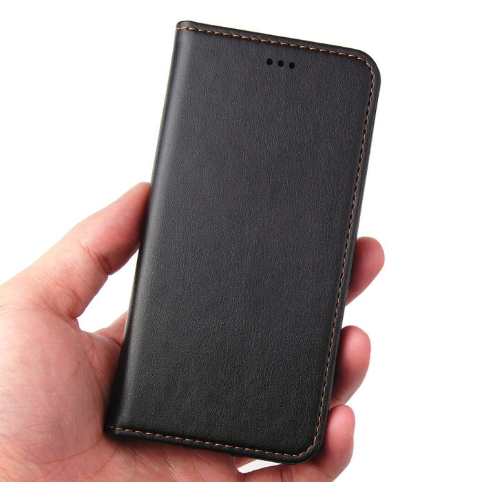 Fierre Shann PU Funda de cuero con tapa horizontal con textura de cuero genuino con soporte y ranuras para tarjetas y billetera para iPhone 8/7 / SE 2020