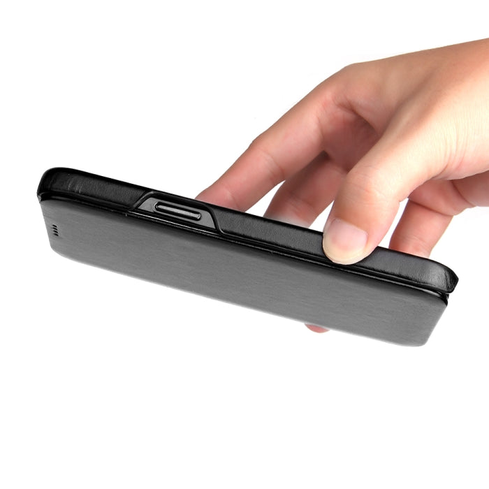 Fierre Shann Business Funda de piel auténtica con tapa horizontal magnética