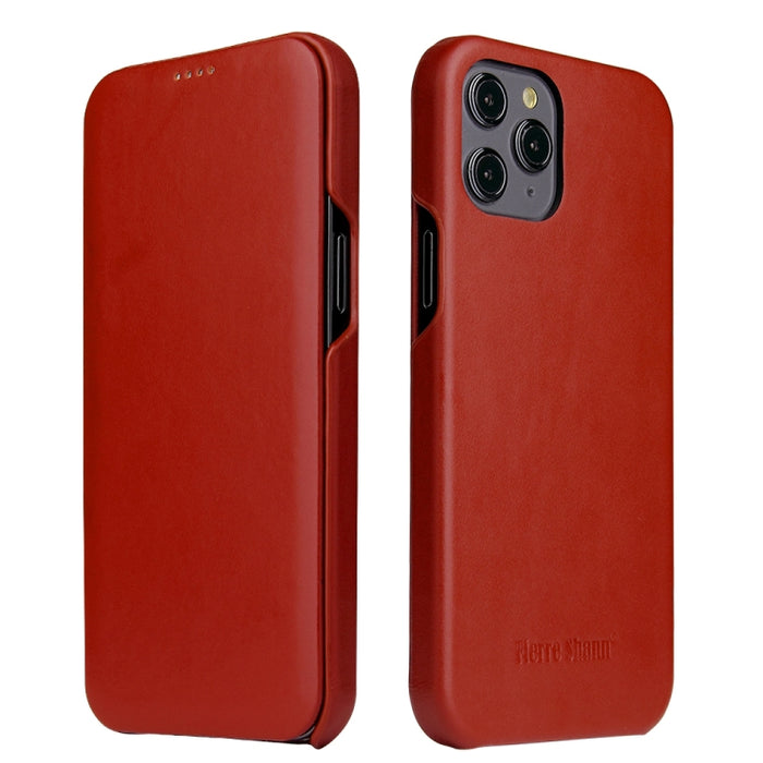 Fierre Shann Business Funda de piel auténtica con tapa horizontal magnética