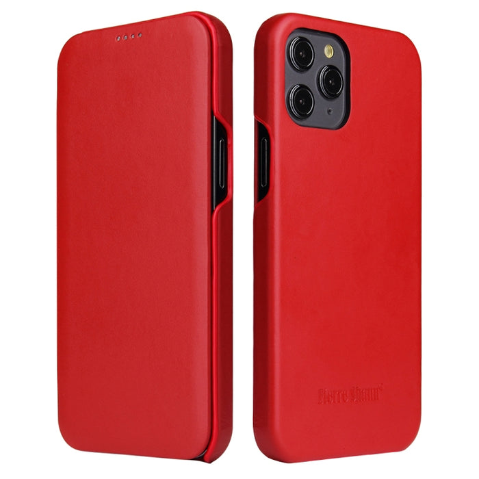 Fierre Shann Business Funda de piel auténtica con tapa horizontal magnética