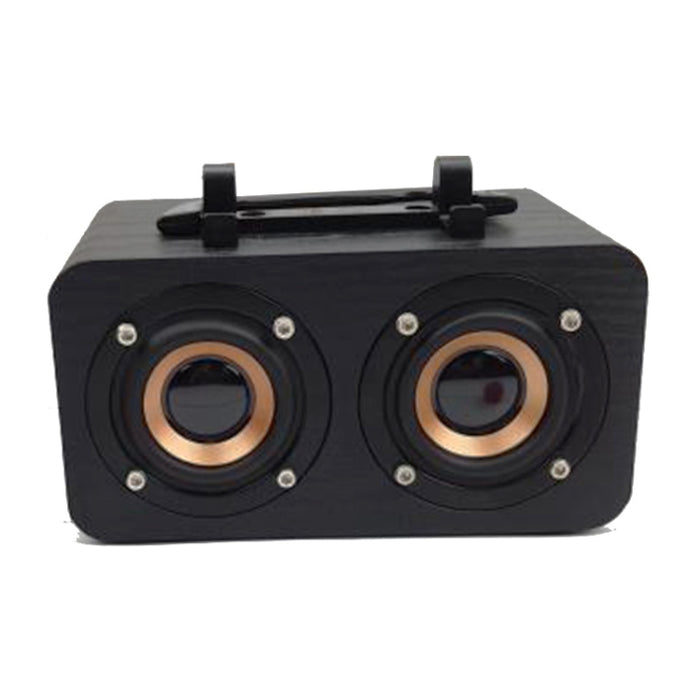 Altavoces de subwoofer retro portátiles Bluetooth inalámbricos de madera FT-4002, soporte para tarjeta TF y reproducción de MP3 USB