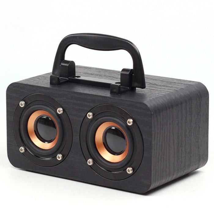 Altavoces de subwoofer retro portátiles Bluetooth inalámbricos de madera FT-4002, soporte para tarjeta TF y reproducción de MP3 USB