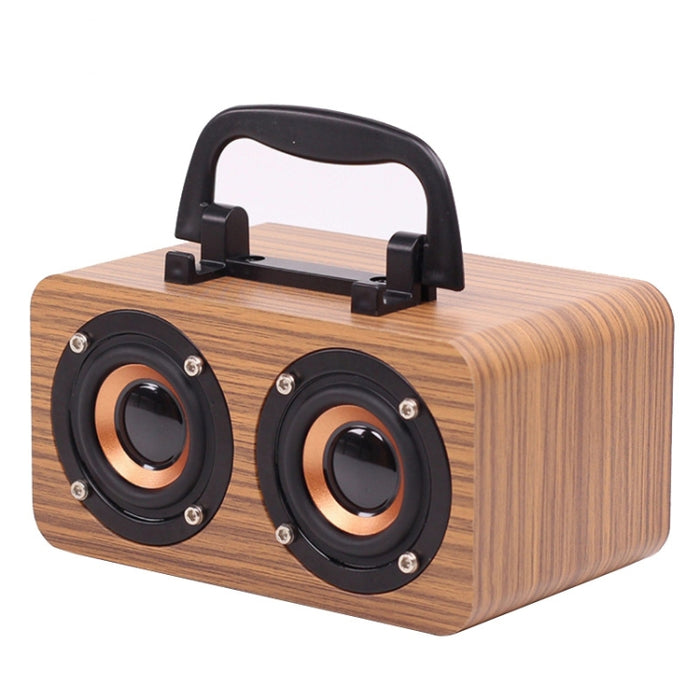 Altavoces de subwoofer retro portátiles Bluetooth inalámbricos de madera FT-4002, soporte para tarjeta TF y reproducción de MP3 USB