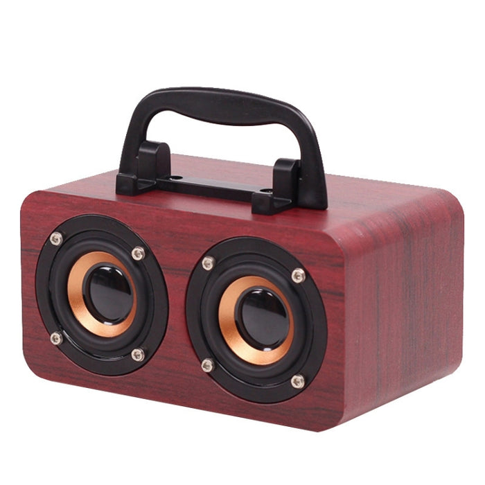 Altavoces de subwoofer retro portátiles Bluetooth inalámbricos de madera FT-4002, soporte para tarjeta TF y reproducción de MP3 USB