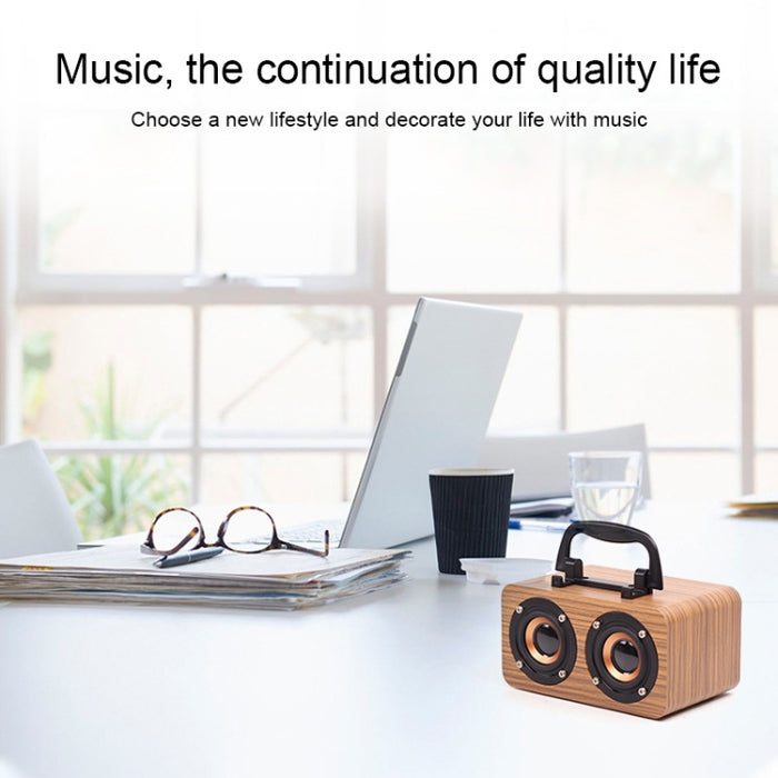 Altavoces de subwoofer retro portátiles Bluetooth inalámbricos de madera FT-4002, soporte para tarjeta TF y reproducción de MP3 USB