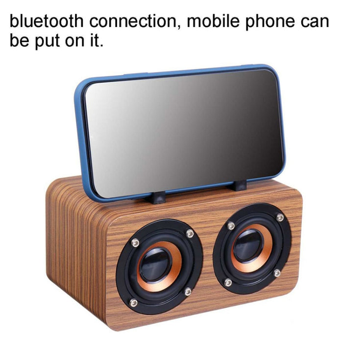 Altavoces de subwoofer retro portátiles Bluetooth inalámbricos de madera FT-4002, soporte para tarjeta TF y reproducción de MP3 USB
