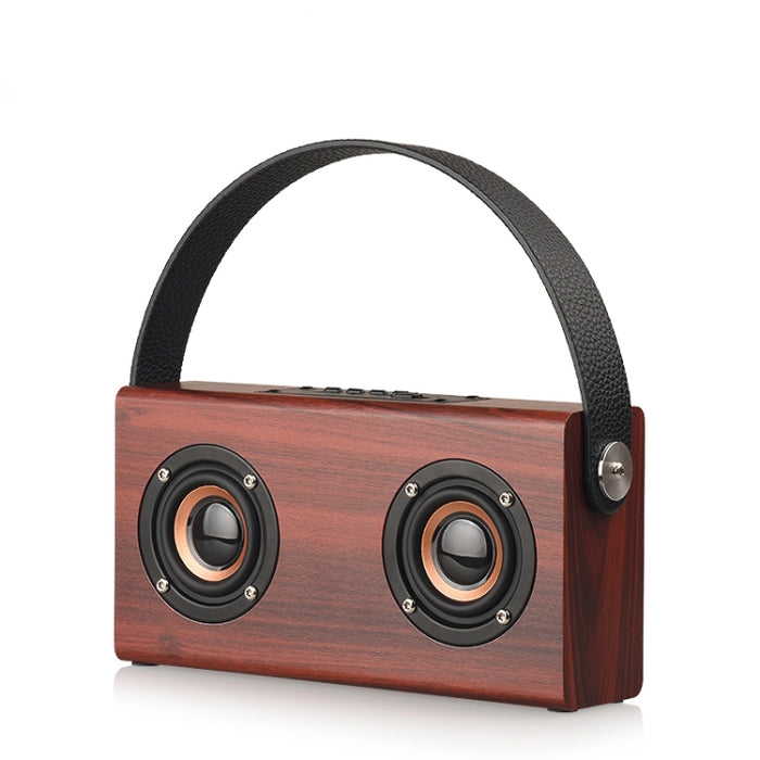 D10 Bluetooth 4.2 Altavoz Bluetooth de mano portátil de madera