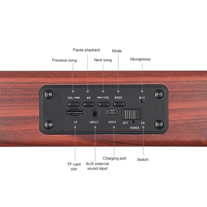 D10 Bluetooth 4.2 Altavoz Bluetooth de mano portátil de madera