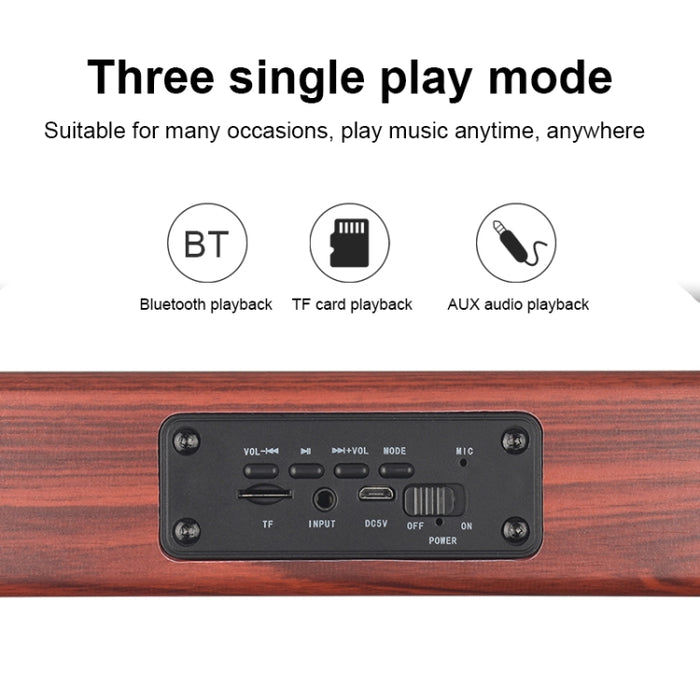 D10 Bluetooth 4.2 Altavoz Bluetooth de mano portátil de madera