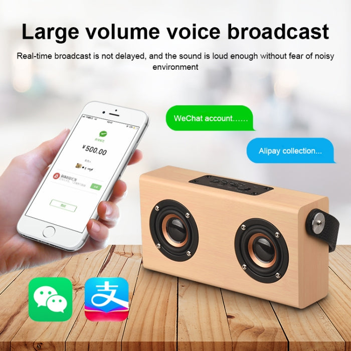 D10 Bluetooth 4.2 Altavoz Bluetooth de mano portátil de madera