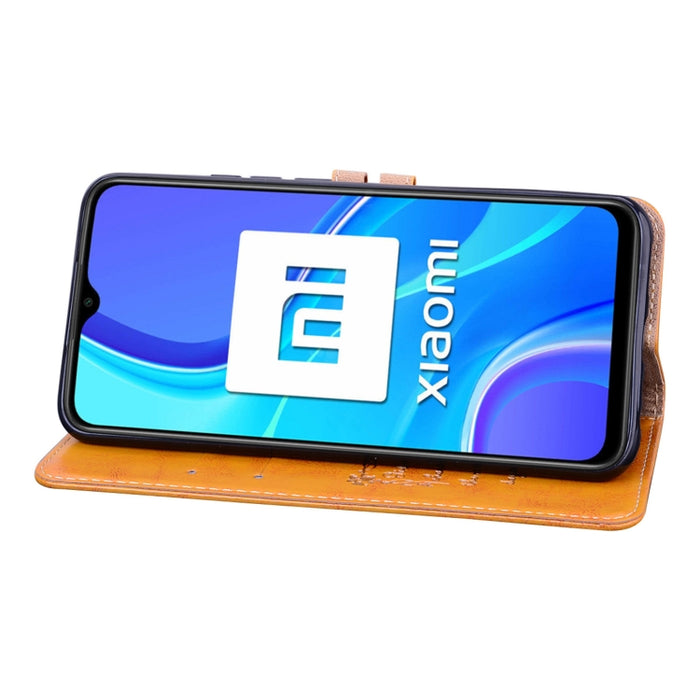Estuche de cuero con tapa horizontal con textura de cera de aceite de estilo comercial, con soporte y ranuras para tarjetas y billetera, For Xiaomi Redmi 9, For Xiaomi Redmi 9A, For Xiaomi Redmi 9C, For Xiaomi Poco X3 NFC