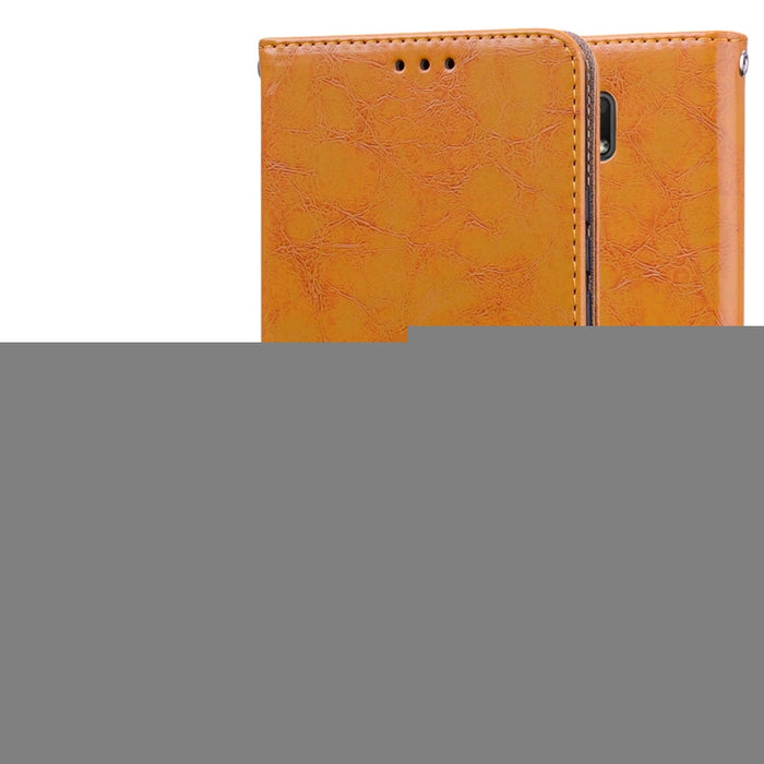 Estuche de cuero con tapa horizontal con textura de cera de aceite de estilo comercial, con soporte y ranuras para tarjetas y billetera, For Xiaomi Redmi 9, For Xiaomi Redmi 9A, For Xiaomi Redmi 9C, For Xiaomi Poco X3 NFC