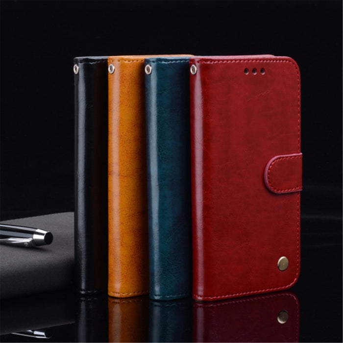 Estuche de cuero con tapa horizontal con textura de cera de aceite de estilo comercial, con soporte y ranuras para tarjetas y billetera, For Xiaomi Redmi 9, For Xiaomi Redmi 9A, For Xiaomi Redmi 9C, For Xiaomi Poco X3 NFC