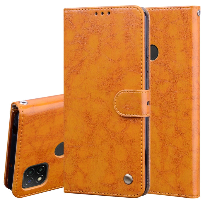 Estuche de cuero con tapa horizontal con textura de cera de aceite de estilo comercial, con soporte y ranuras para tarjetas y billetera, For Xiaomi Redmi 9, For Xiaomi Redmi 9A, For Xiaomi Redmi 9C, For Xiaomi Poco X3 NFC