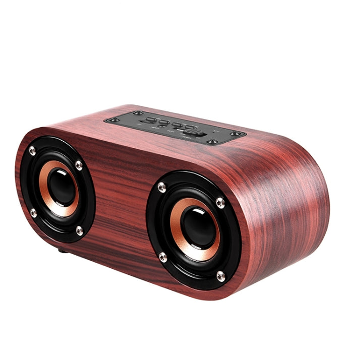Q8 Bluetooth 4.2 Altavoz Bluetooth de cuernos dobles de madera clásico